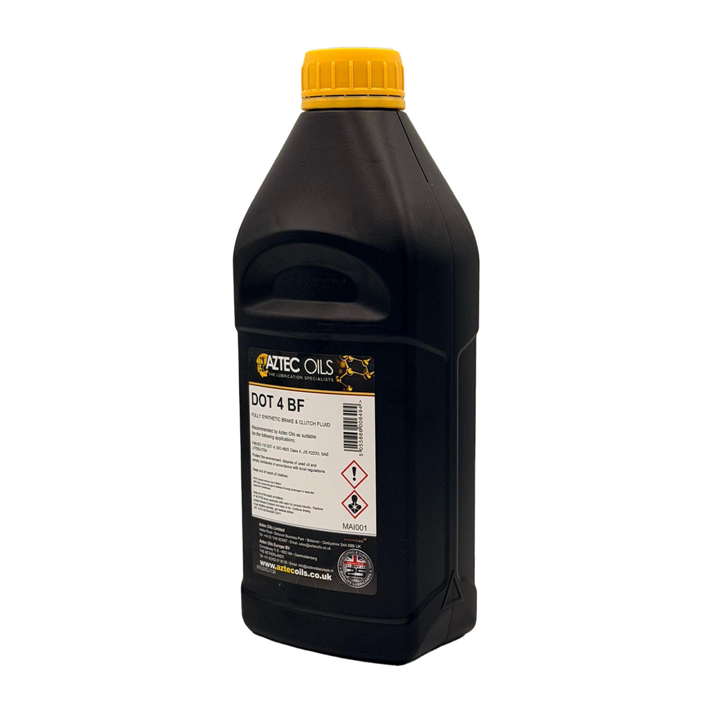 Aztec Hydratec DOT 4 Brake Fluid Premium For SAE J1703 ISO 4925 FMVSS 116 1L