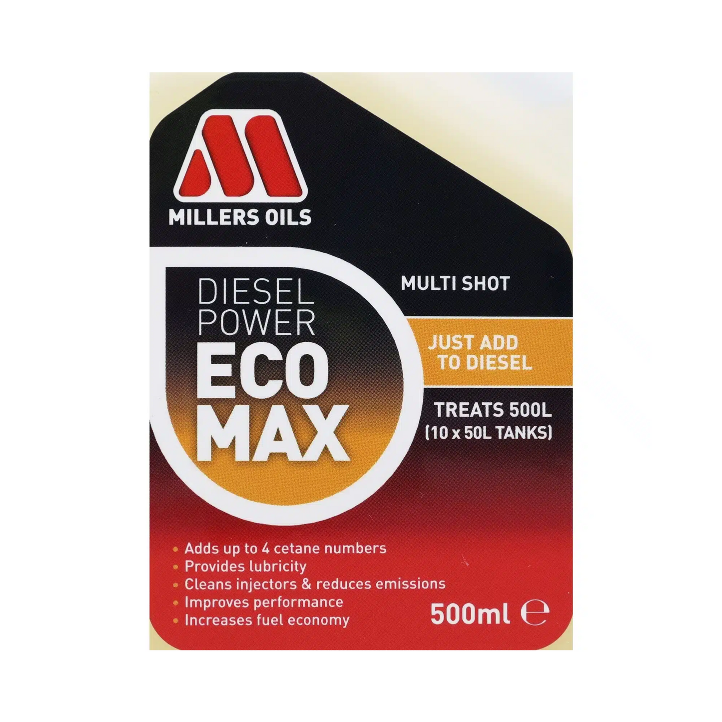 Millers Oils Diesel Power ECOMAX Fuel Additive Treatment Multishot 500ml