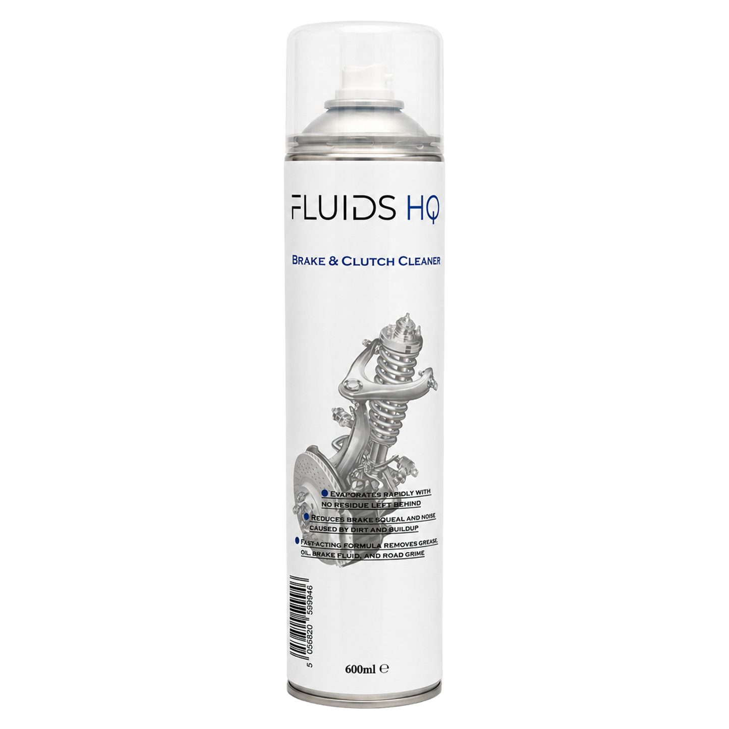 Fluids HQ Brake And Clutch Cleaner Aerosol Solvent Spray Parts Degreaser 600ml
