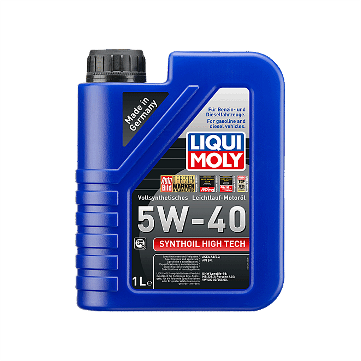 Liqui Moly Synthoil High Tech 5W-40 Fully Synthetic Engine Oil ACEA A3 B4 1L