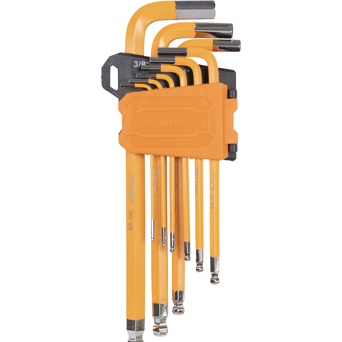 Sealey Premier Imperial Long Hex Key Set Ball End 9pc In A Storage Case AK71750