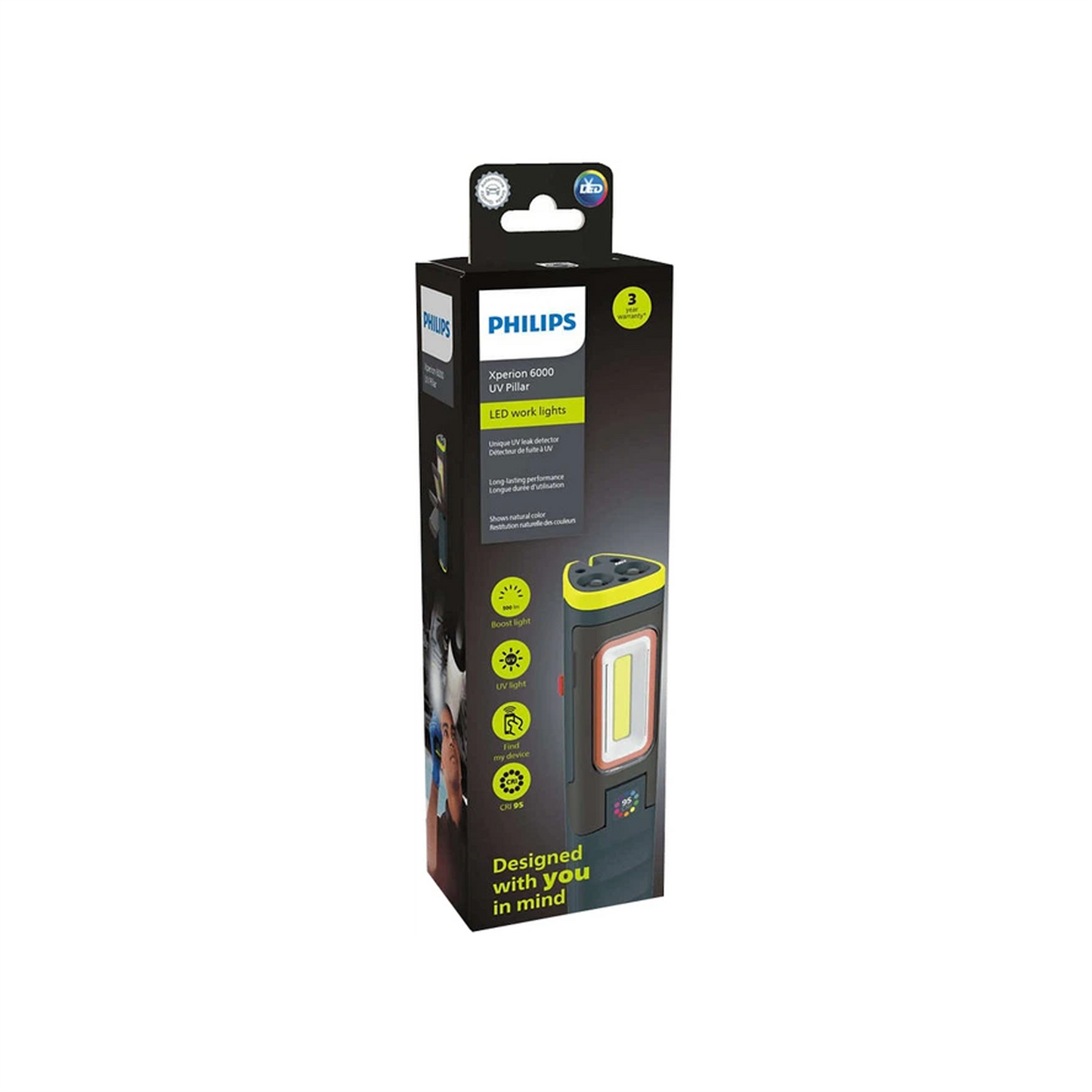 Philips Xperion 6000 UV Pillar Rechargeable LED Work Light X60UVPI