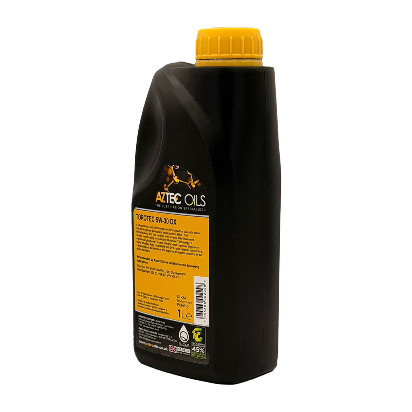 Aztec 5W-30 Fully Synthetic Engine Oil Acea C3 API SN/CF BMW LL-04 GM Dexos 2