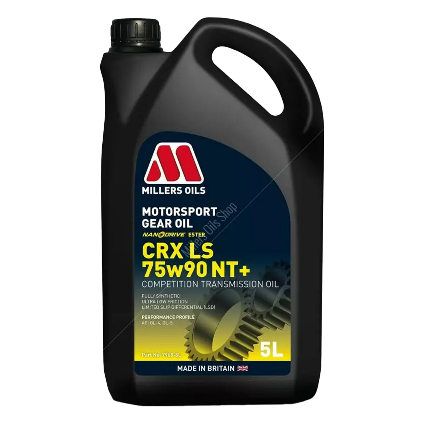 Millers 75w90 NT+ Fully Synthetic Synth Gear Oil Motorsport CRX LS NT+ 5L