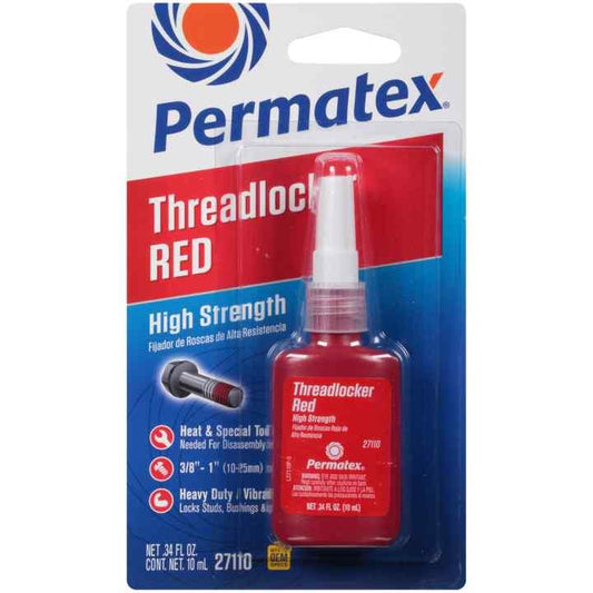 Permatex Threadlock High Strength Fast Acting Thread Lock Sealant 10ml