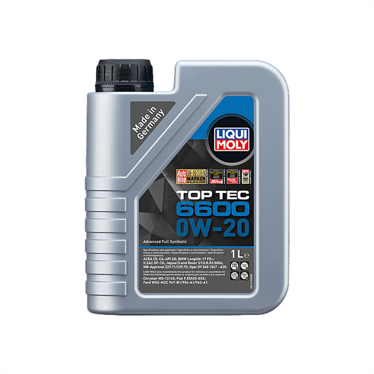 Liqui Moly Top Tec 6600 0W20 Fully Synthetic Engine Oil ACEA C5 C6 MB 229.72 1L