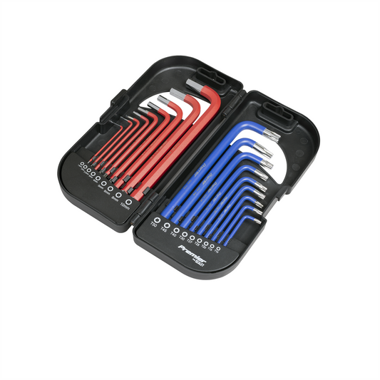 Sealey AK7176 18pc Long TRX-Star & Ball-End Hex Key Set Anti-Slip