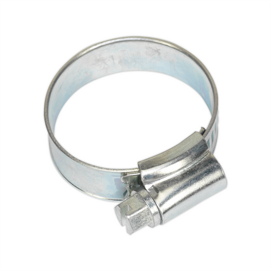 Sealey Zinc-Plated Hose Clips Ã˜22â€“32mm 12mm Band Pack of 2