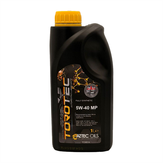 Aztec 5W40 Fully Synthetic Engine Oil Torotec MP Acea A3/B4 RN0710 VW 502