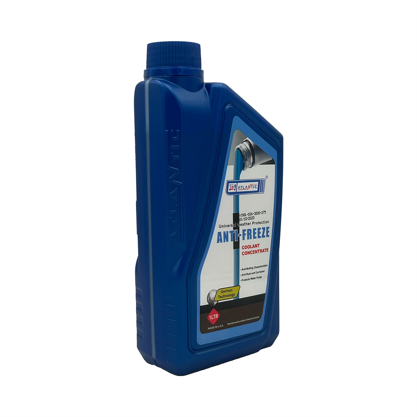 Atlantic Blue Antifreeze Coolant Concentrate HOAT Ethylene Glycol ASTM D3306 BS 6580